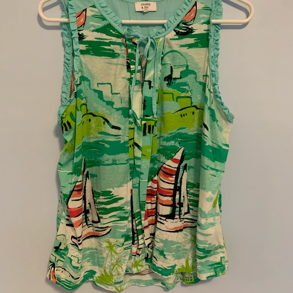 Adorable multi colored tank C&I cotton blend Small